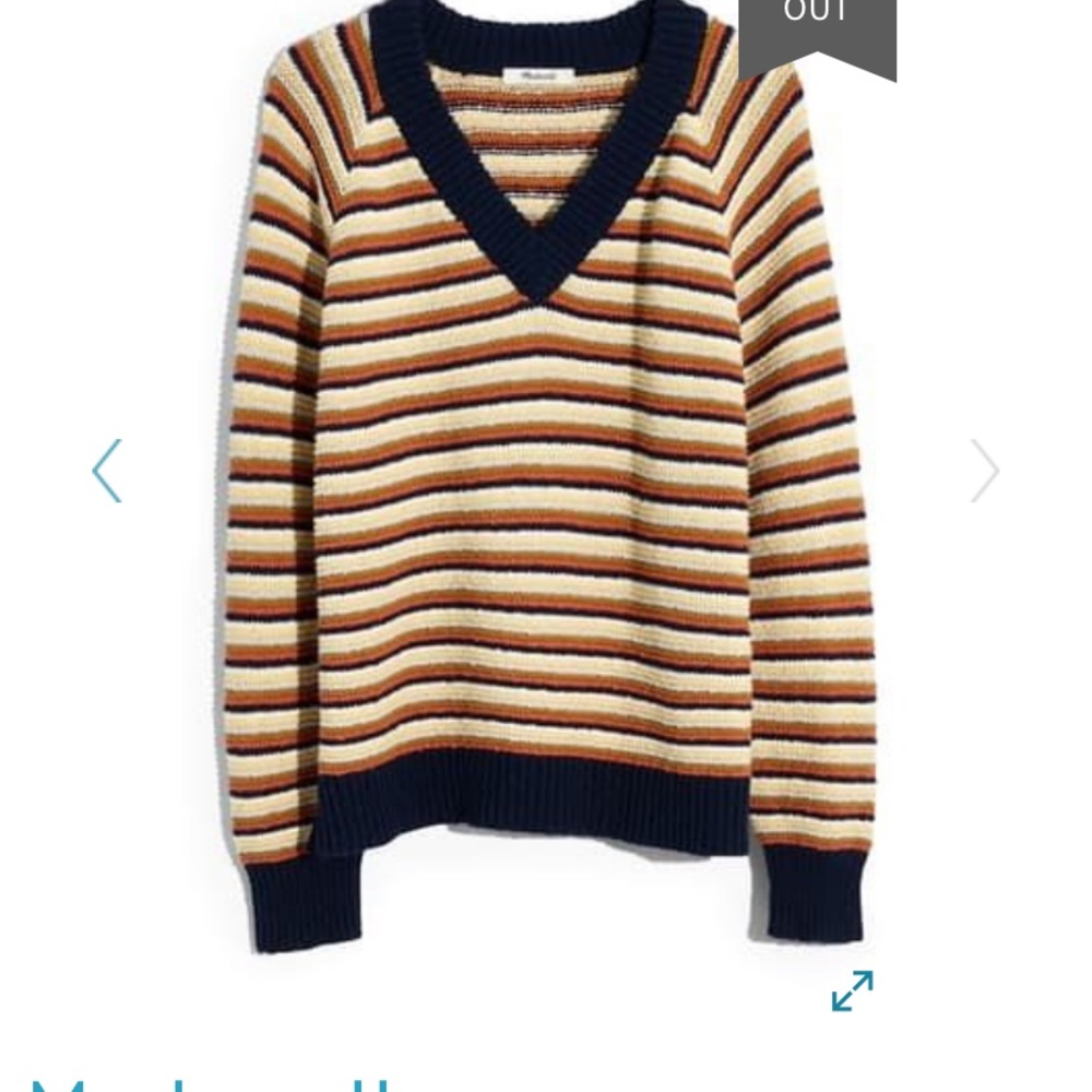 New with tags Madewell Arden striped v neck
